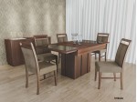 Conjunto Mesa de Jantar Mardel Itapema Montana Elastica Extensivel com 06 Cadeiras 1.20 ou 1.80 x 1.00 Retangular